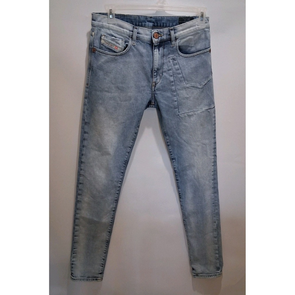 Diesel D-Strukt Jeans 009TN Men's 32x34 Slim Fit Light Wash Stretch Blue Denim
